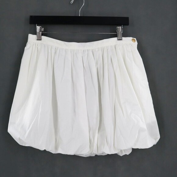 J. Crew Bubble Hem Mini Skirt Women 8 White Romantic Feminine Elevated Basic NWT - Picture 2 of 10